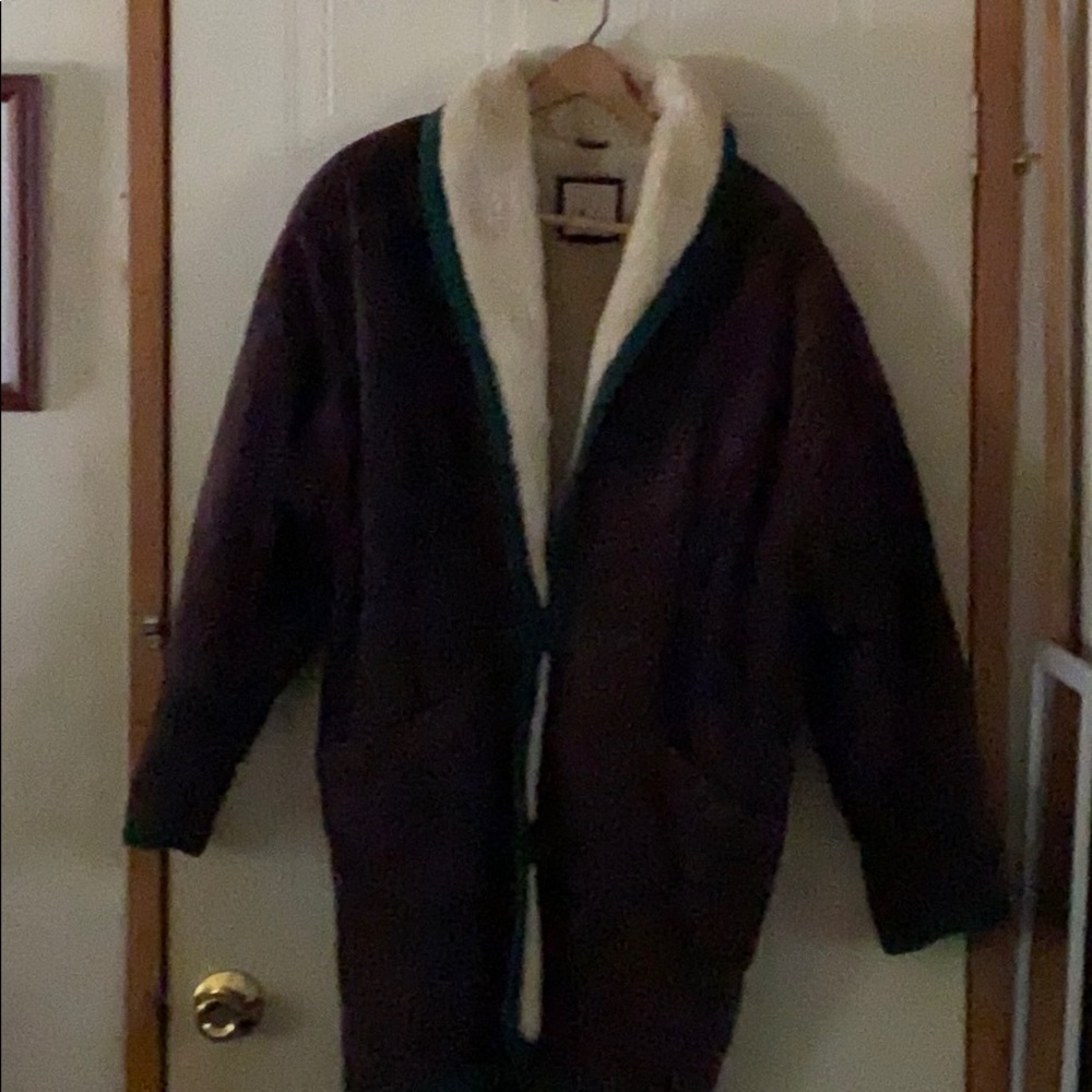 Purple Leather Heavy Coat
